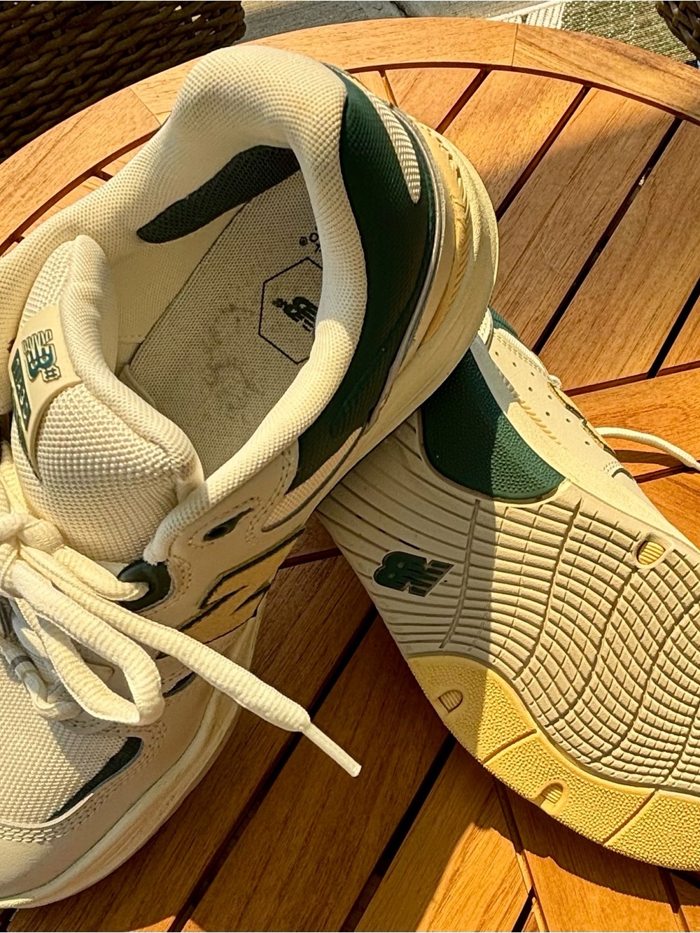 New Balance Tiago Ortholite Men's Cream and Green Casual Sneakers